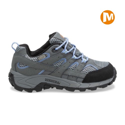Merrell Moab 2 Low Lace Waterproof Sneaker Kinder Grau [DE-WRGFP]